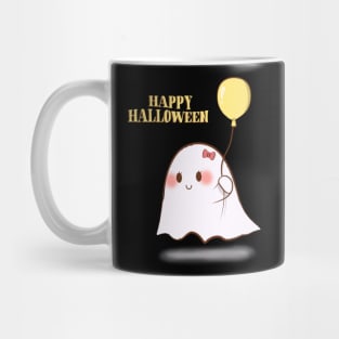 Happy Halloween Cute Ghost & Balloon Mug